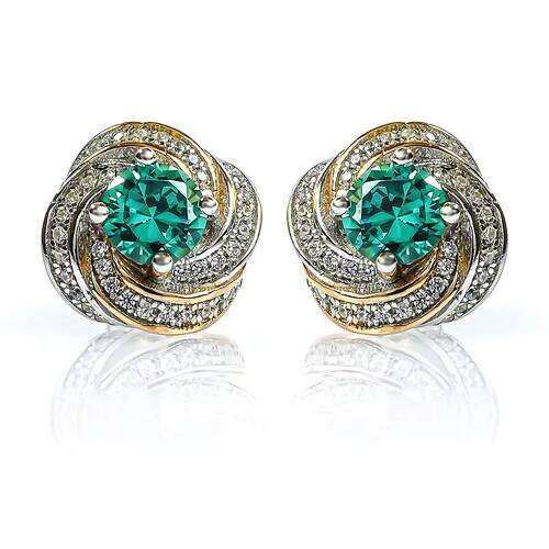 DiaX Custom Gold Simple Design Moissanite Earrings Elegant Atmosphere