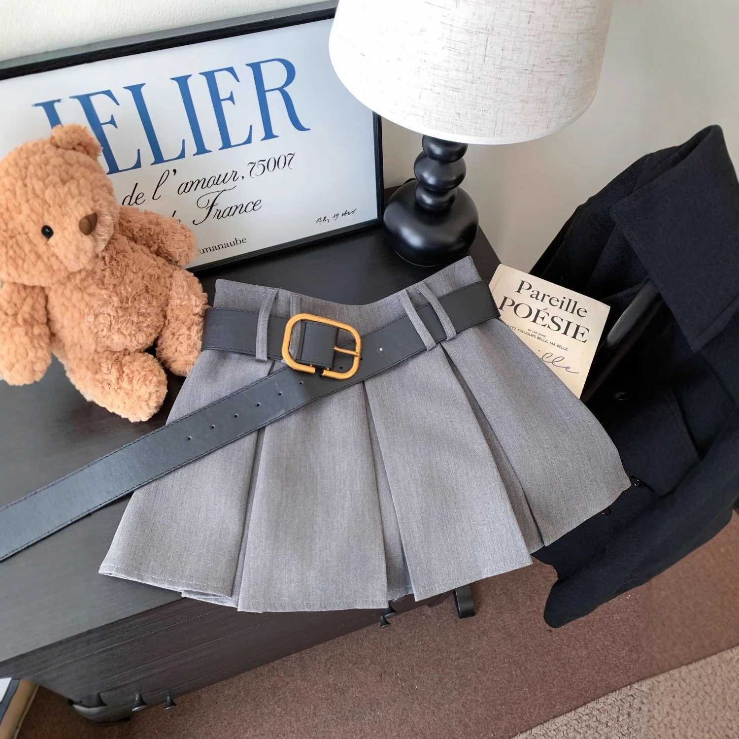 RAISE 2026 Spring Kids Girls Skirts Cotton Solid Infant Babys Girls Pleated Skirts High Waist 2-14Yrs Girls Versatile Skirts H260407