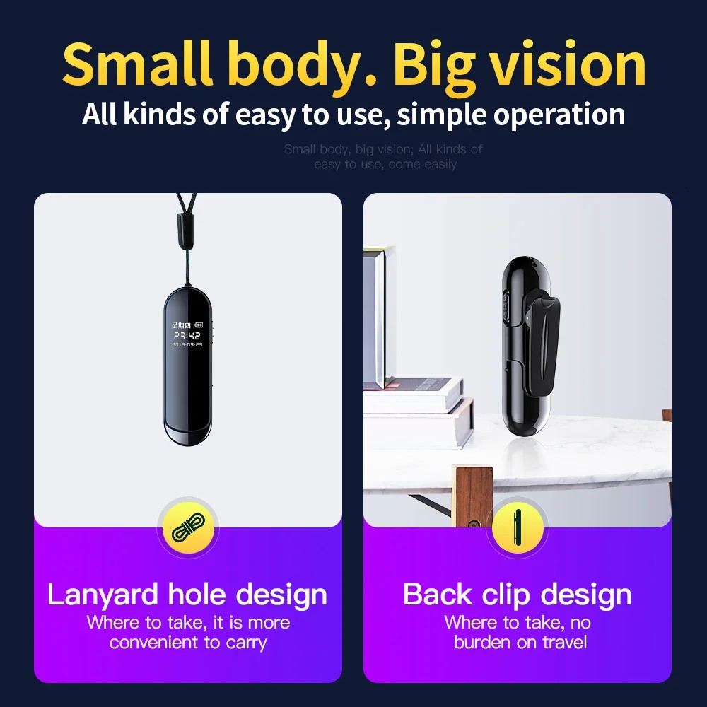1080P Action Camera Oculta Wide View Angle Portable Small Nacklace Audio Video Voice DV Dictaphone 4-128GB Digtal Recorder Cam 260403