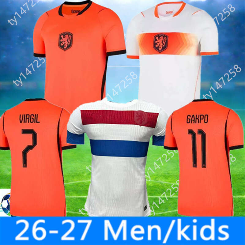 Netherlands Dutch jersey Holland world cup 2026 Soccer Jersey Bergkamp ROBBEN vintage National Team football tops Shirt Kids Kit MEMPHIS GAKPO 26 27 maillot de