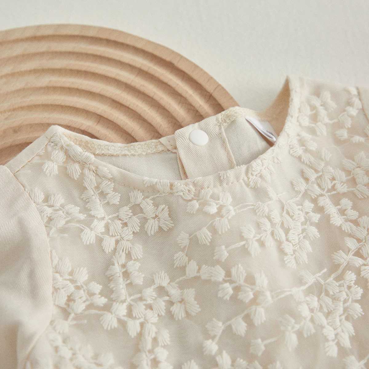 VISgogo Baby Girls Tutu Romper Dress Long Sleeve Round Neck Patchwork High Waist Lace Floral Party Princess Dress H260407