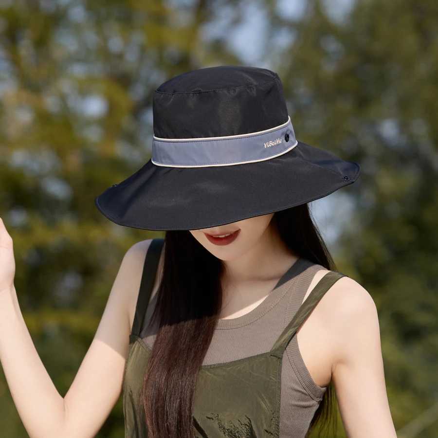 WomenS Summer Sun Hat With Large Brim Breathable and Foldable Sun Protection FishermanS Hat Holiday Beach Hat H260407