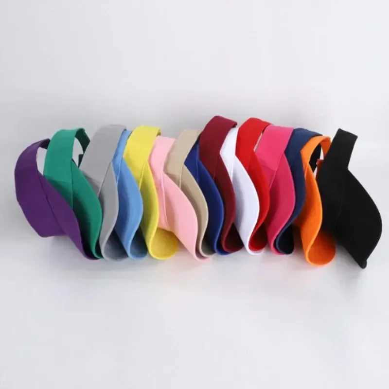 Tennis Caps UV Protection Outdoor Cycling Running Fishing Beach Caps Solid Color Breathable Sun Hats Men Women Summer Visor Caps H260407