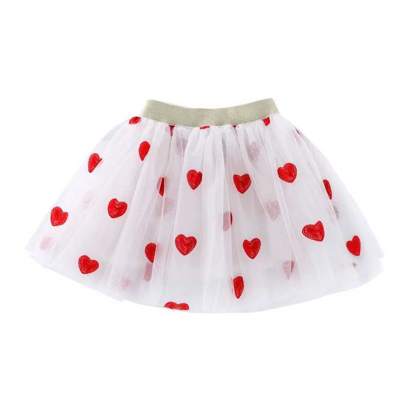 2024 New Embroidery Kids Girls Mesh Skirts Princess Pretty Stars Sequined Pleated Tutu Floral Girl Lace Faldas Dance Clothes H260407
