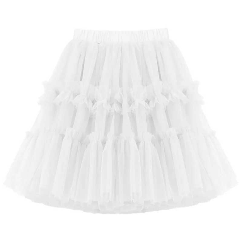 Girls Cute Clothes Pettiskirt Skirt 2025 New Baby Girls Tutu Fluffy Skirt Princess Ballet Dance Tulle Mesh Skirt Kids Cake Skirt H260407