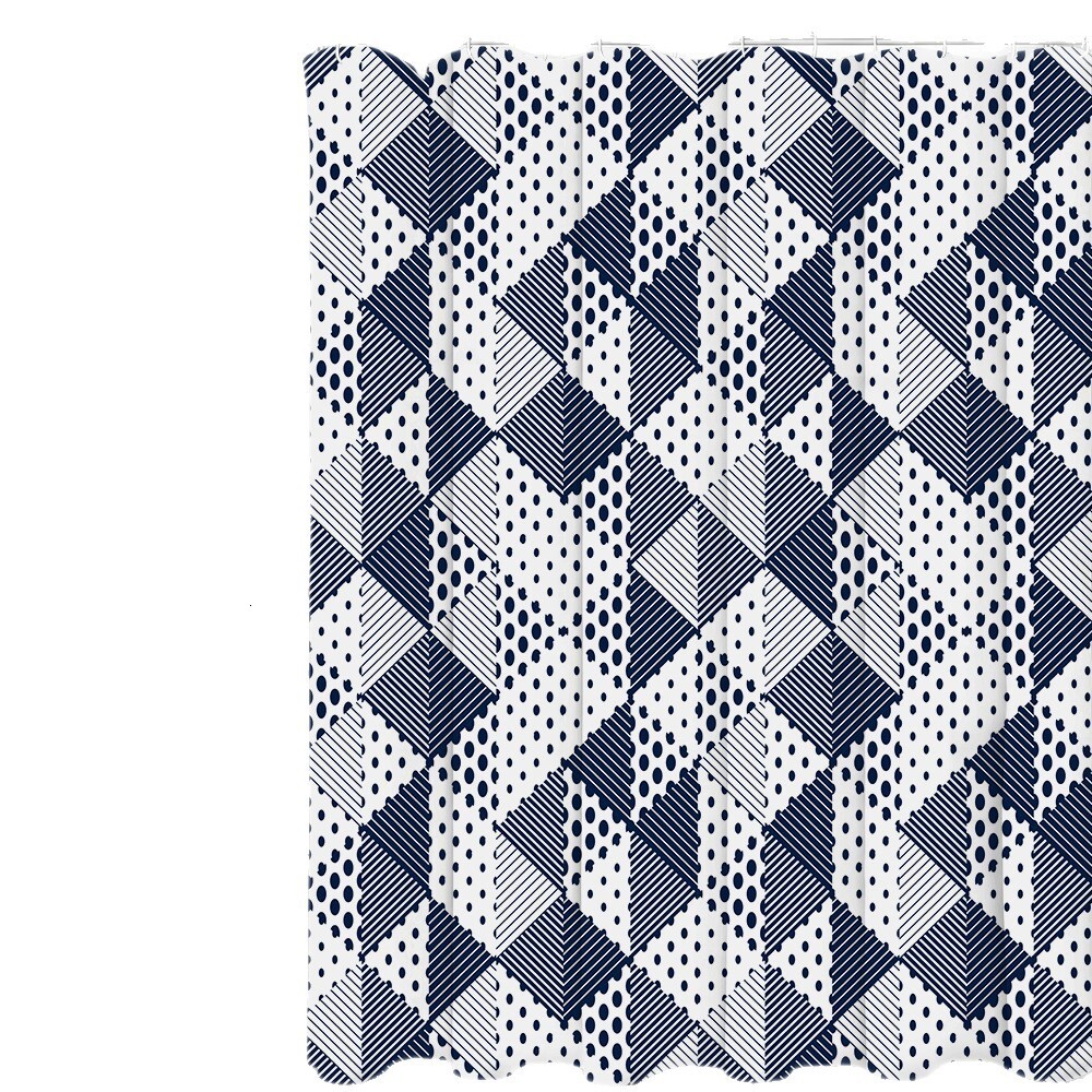 Shower Curtain Fashion Polka Dot Diamond Pattern Waterproof For Us Europe North America Bathroom