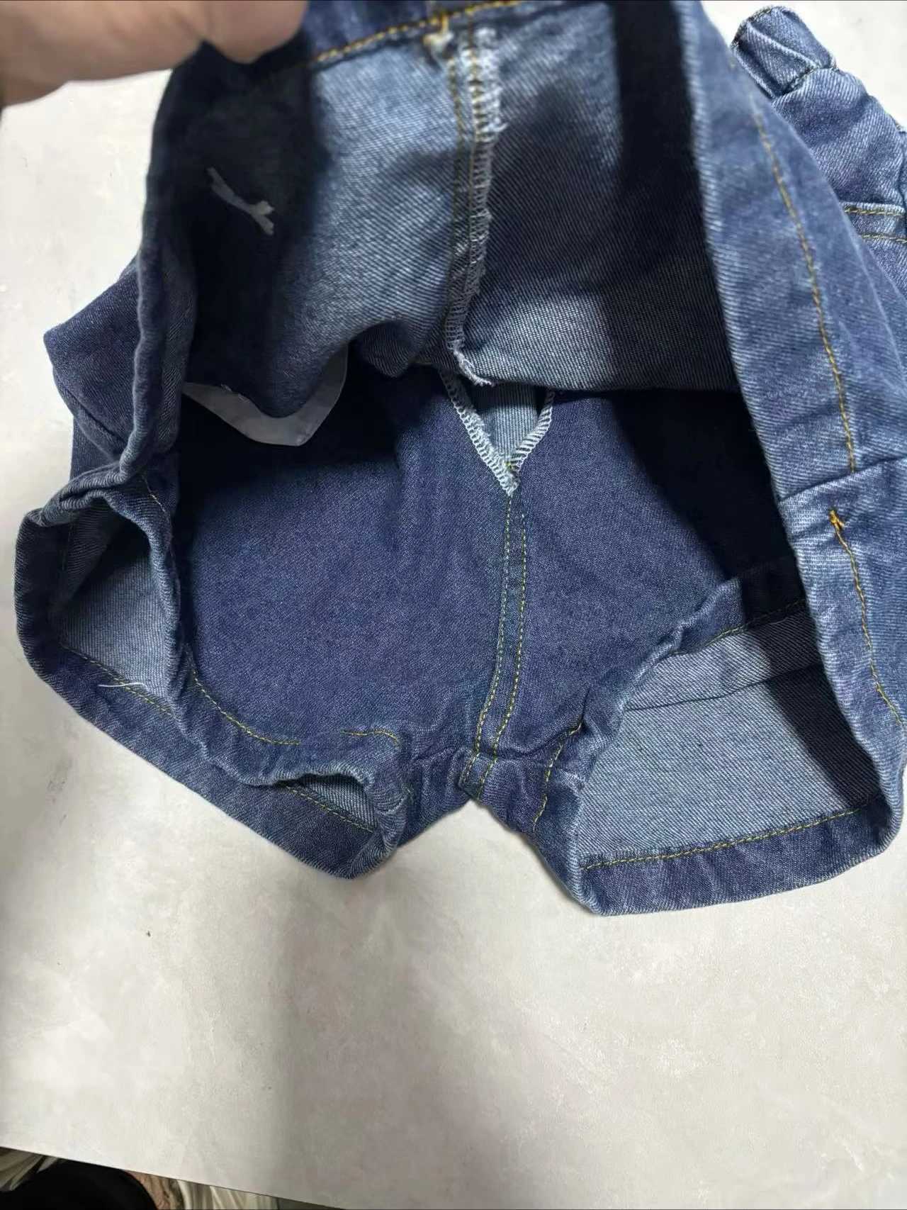 New Korean Childrens Clothing Styles Skirt Spring Summer Girls Embroidered Bow Washed Denim A-line Half Length Skirt Pants 2-9Y H260407