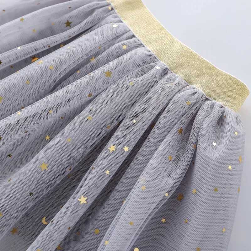 Kids Miniskirts Girls Princess Stars Tutu Baby Birthday Party Girl Skirt 2-10Years Child Faldas Elastic Clothes Pink Skirt H260407