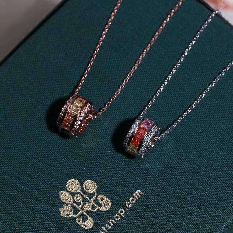 Jewelry Necklaces Rainbow Princess CZ Fashion Accessories Luxury Trendy Bridal Designers Wedding Necklace Statement Girls for Women