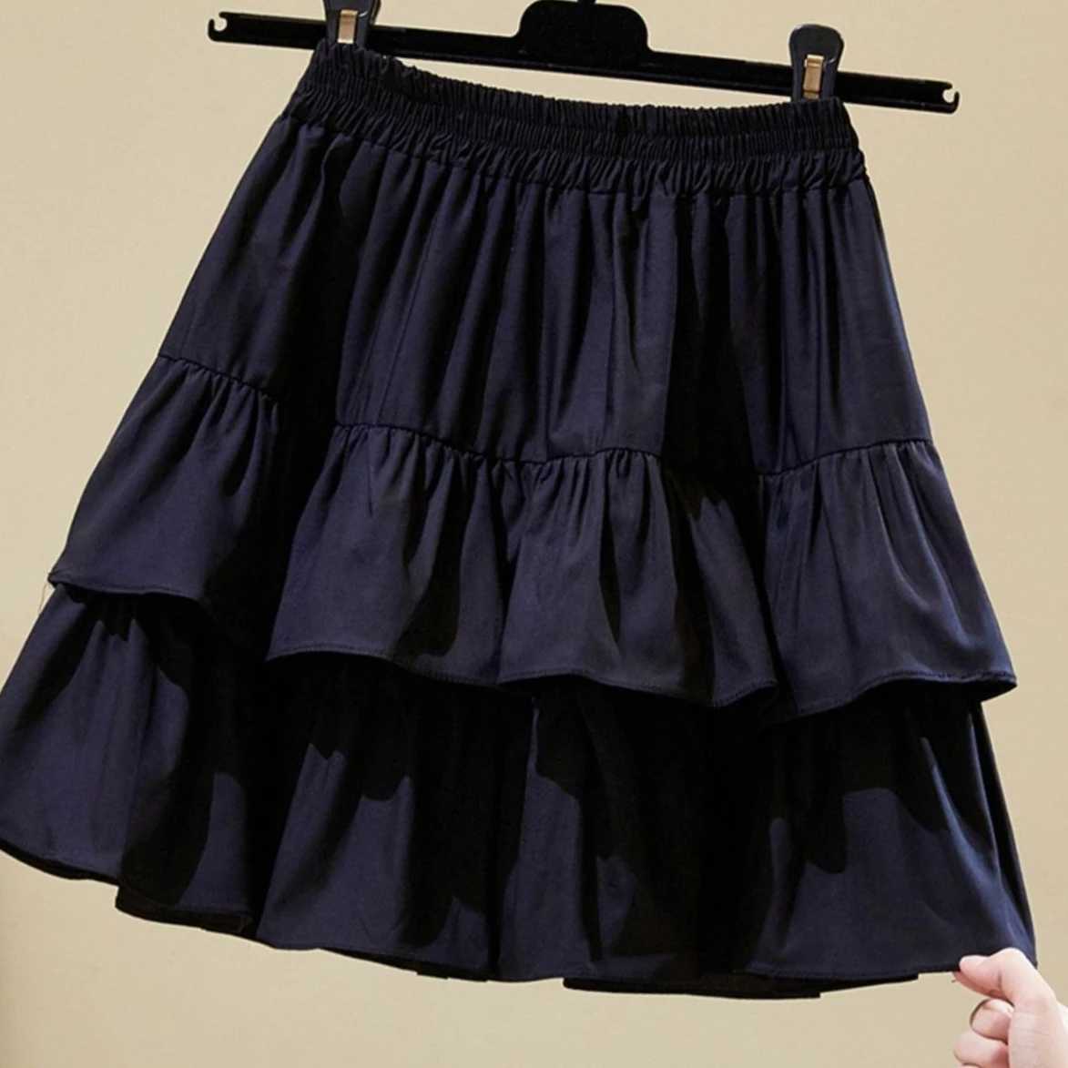 Korean Style Girls A line Puffy Layered Skirt Summer Kids Clothing with Umbrella Design Stylish Comfortable H260407