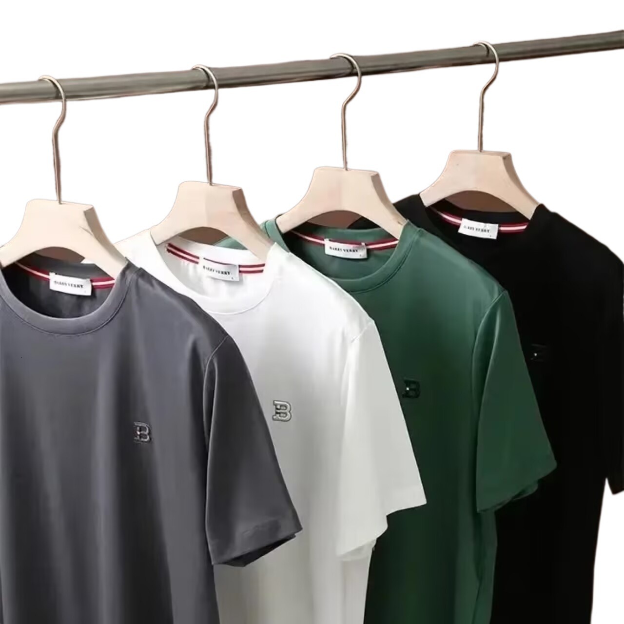 Luxury Brand Designer Summer short-sleeve men round-neck T-shirt simple loose-fitting sweat-absorbing fashion trendy brand versatile trendy men clothi
