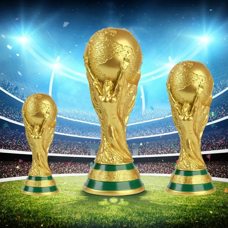 2026 World Cup Golden Resin European Football Trophy Festive Party Supplies Other Soccer Trophies Mascot Office Decoration Home Decor Fan Gift