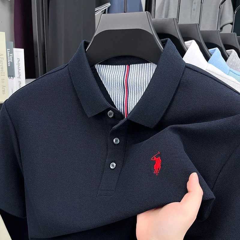 100cotton short sleeve polo shirt mens summer fashion classic Paul luxury brand custom embroidery casual business golf T-shirtT260408