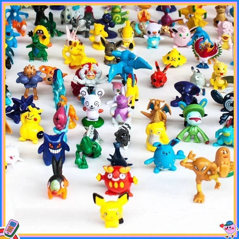 144Pcs Pokemon Pikachu Action Figure Toys Mini Figures Model Toy Pikachu Anime Kids Doll Birthday Christmas Gifts