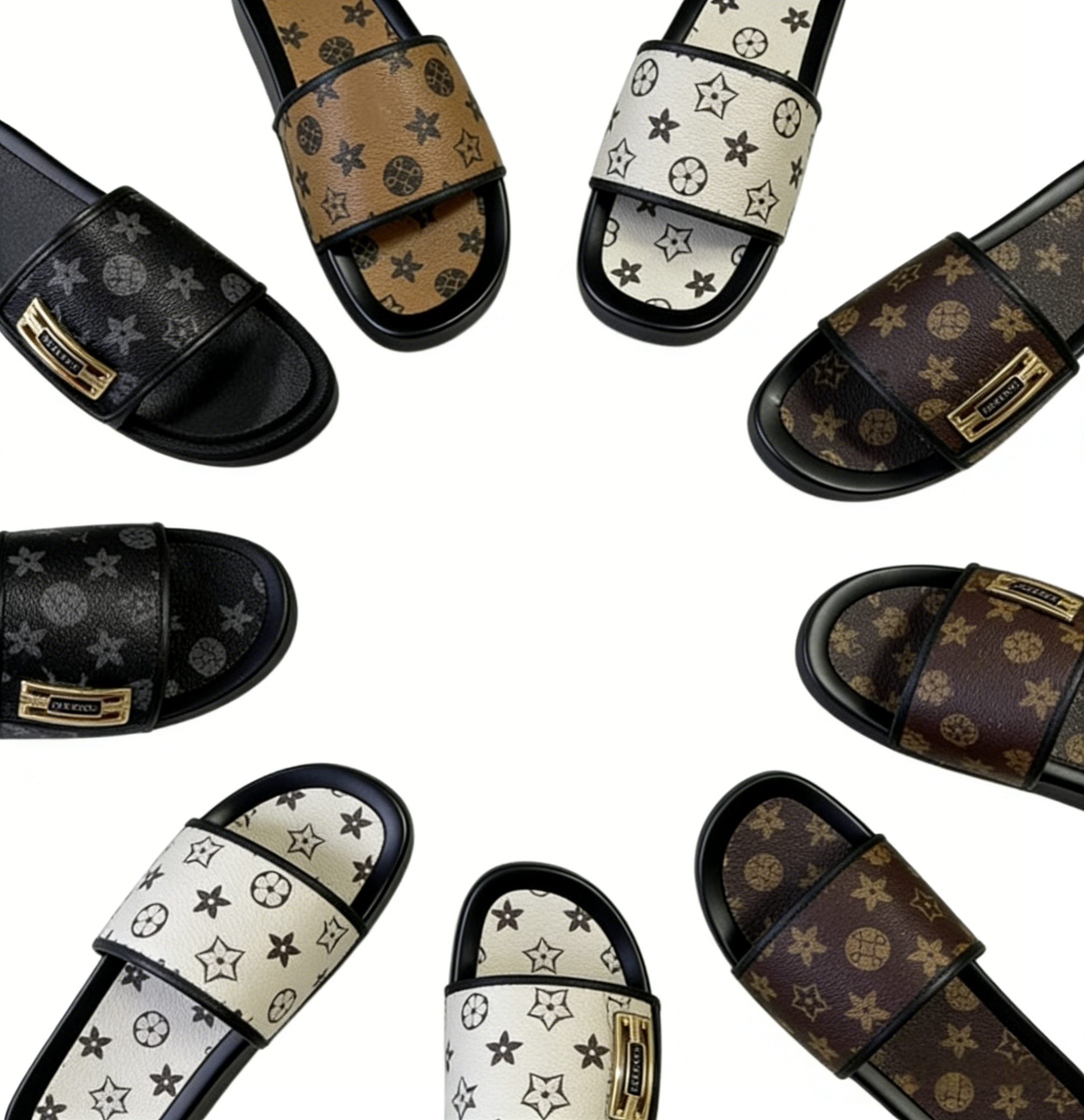 Men's Sandals Slippers Breathable Lightweight Beachwear Anti-slip Large Size Comfortable Casual Bottom Slippers