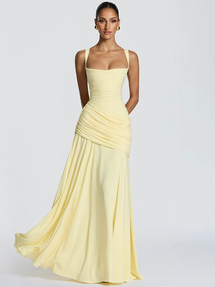 Mozision Off-shoulder Backless Sexy Maxi Dress Women Elegant Strapless Sleeveless Bodycon Ruched Club Party Long Dresses Female 260407