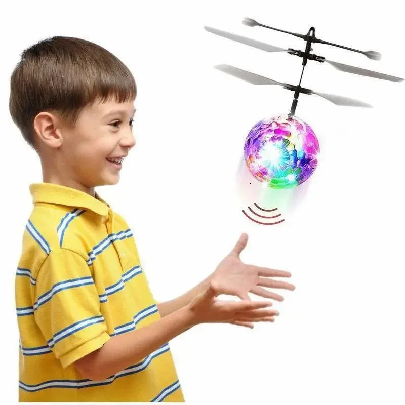 Led Light Suspension Crystal Ball Infrared Induction RC Gesture Control Colorful Glowing Toys Flying Unique Gift for Kids 260407