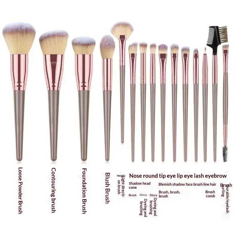 7/15PCS Makeup Brushes Face Eyes Make Up Brush Eyelash Eyeshadow Eyebrow Eyeliner Foundation Powder Blush Highlight Lips Brush Z260408