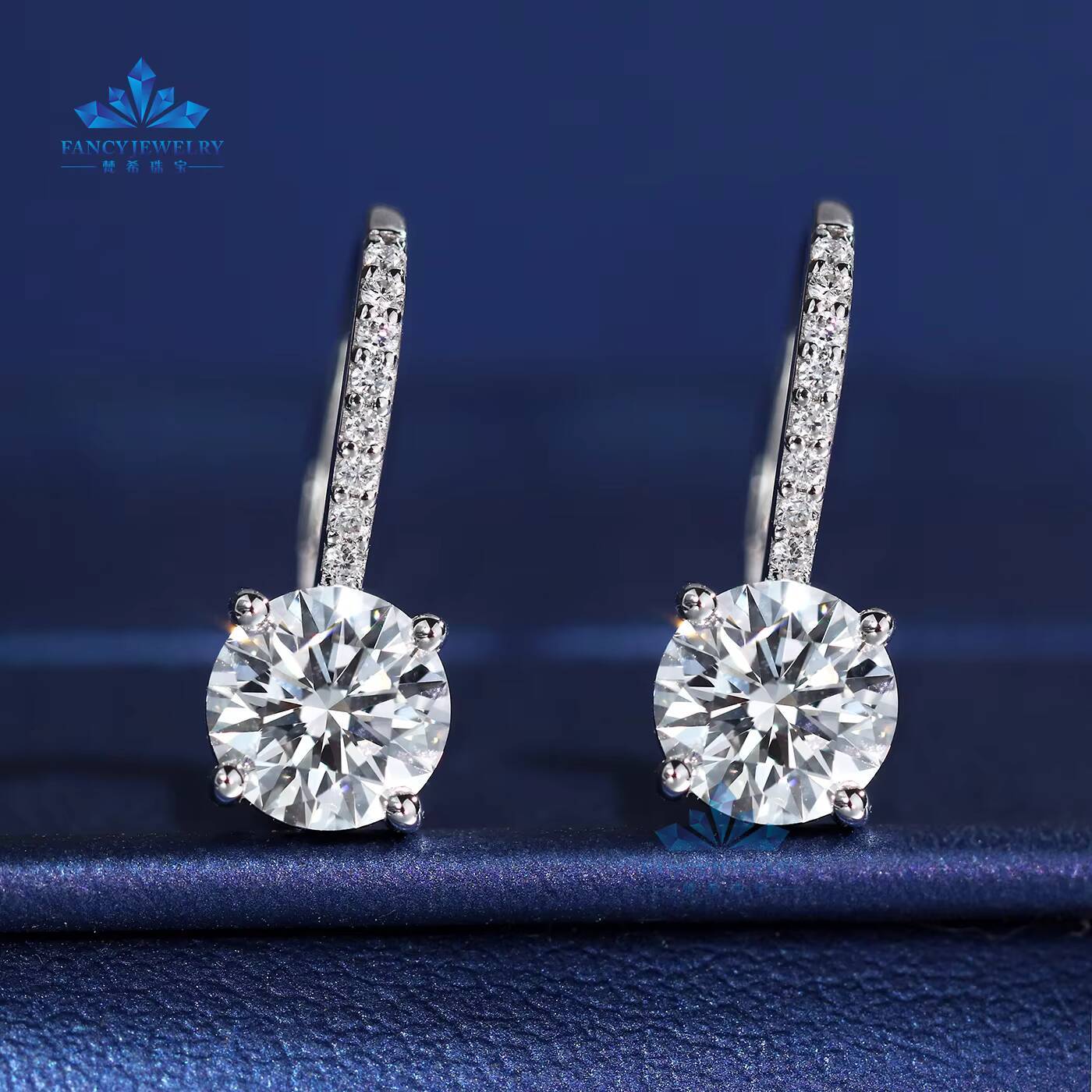 Luxury 14K Gold Iced Out Lab Grown Diamond Ear Stud Earrings IGI Certified Fine Jewelry for Men and Women