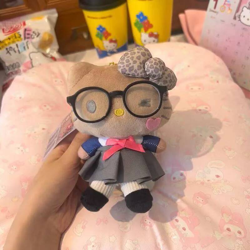 Kawaii Sanrio Hello Kitty Jk Uniform Cartoon Girl Glasses Exquisite Bag Cute Couple Backpack Keychain Doll Decor Gift - view 7