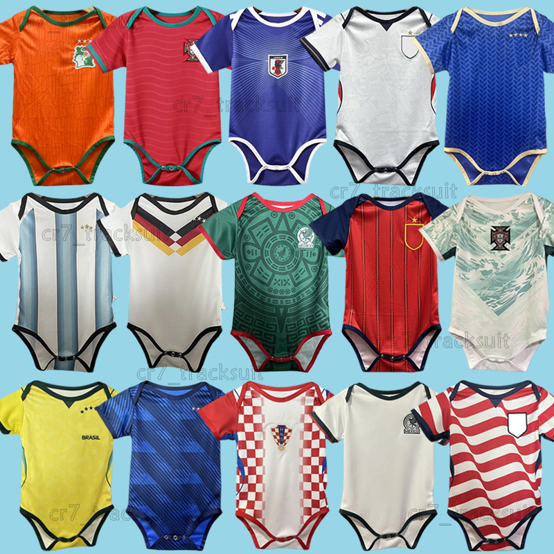 2026 World Cup England Baby Soccer Jerseys Algeria Colombia Portugal 26 27 Japan Argentina Mexico Germanyes Spain Brazil France Italy Croatia Football Baby Shirts