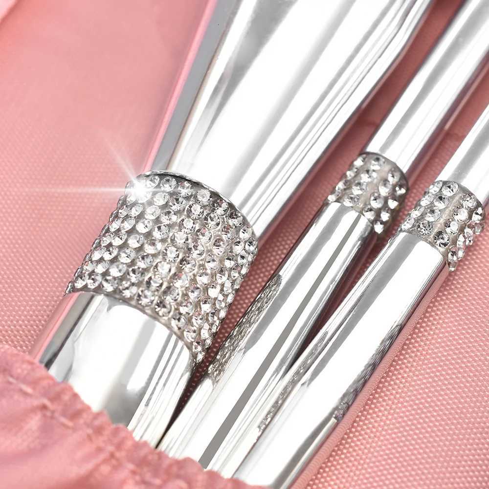 New 11 Pcs/set Diamond Makeup Brushes Set Powder Foundation Blush Contour Eyeshadow Brow Lashes Cosmetic Brushes Beauty Tools Z260408