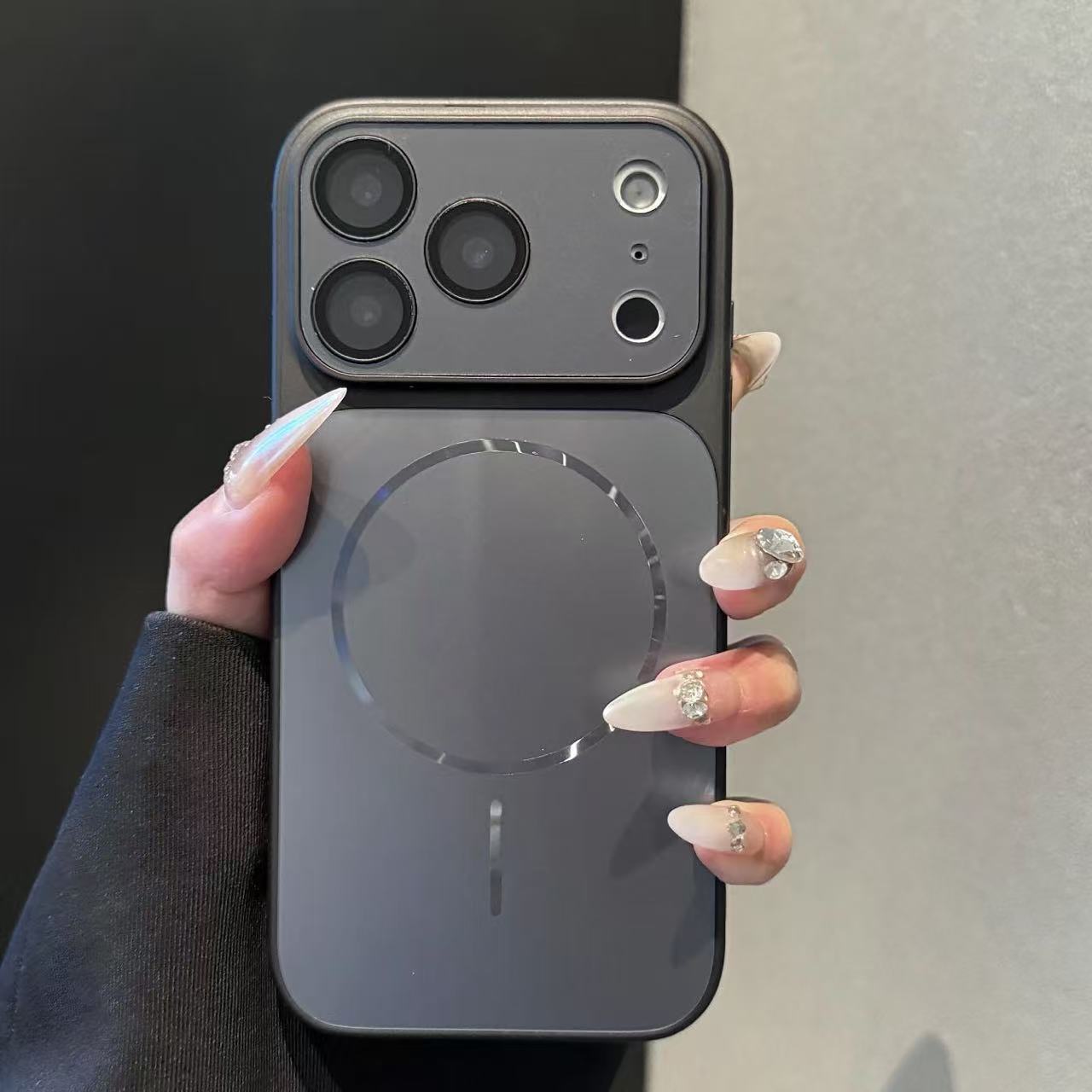 Solid Color MagSafe Glass Back Case for iPhone 17 Pro Max 16 15