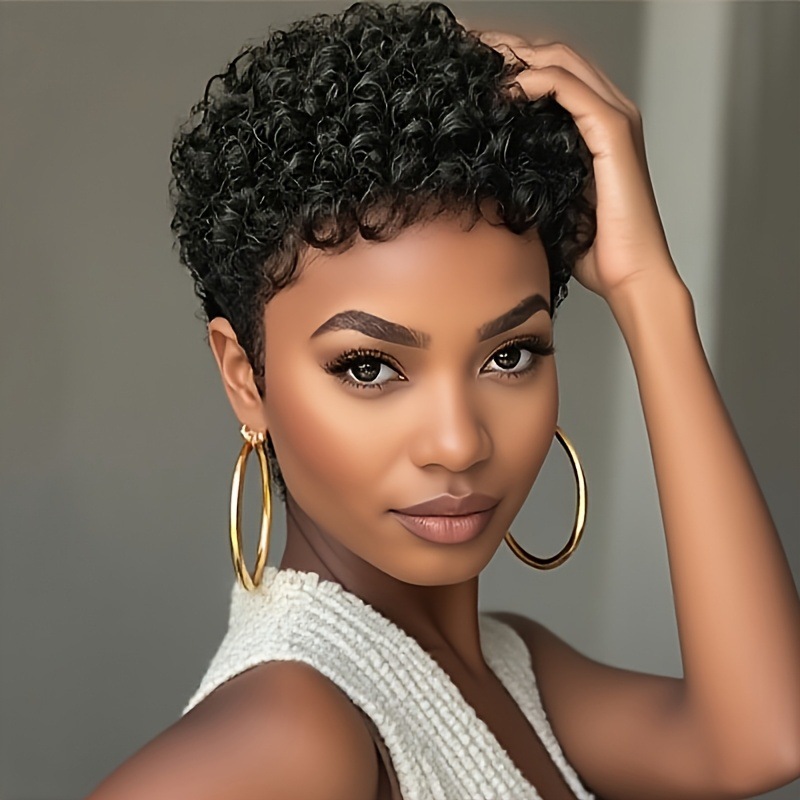 Synthetic Pixie Cut Straight Bob Wig For Ladies Long Lasting Style & Durability of Thermally Treated Material - view 6