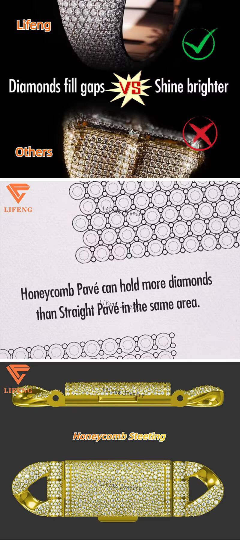 72H New Arrival Popular Baguette VVS Moissanite Bracelet Iced Gold Plated 925 Silver for Men Women