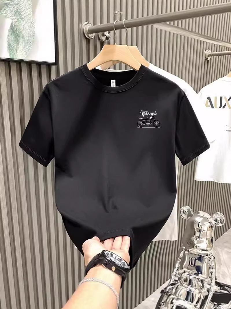 2026 New Arrivals Men's High-End Streetwear Tees | Summer INS Style Loose Luxury Crew Neck Cotton Trendy Casual T-Shirts
