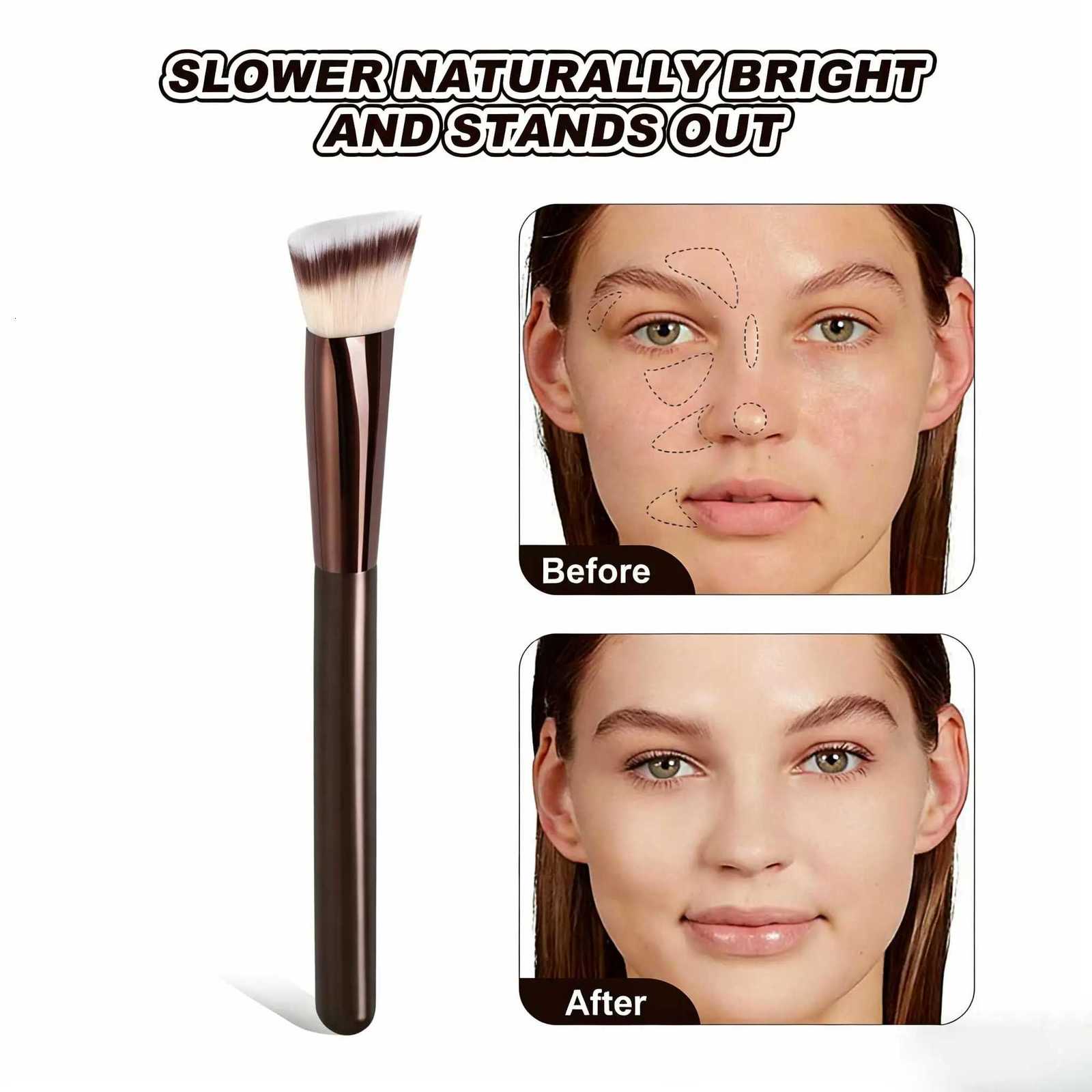 4/5Pcs Professional Facial Makeup Tools SetWith Facial Double-Ended Makeup Brush SetBevelTaper Foundation Brush Contour Brush Z260408