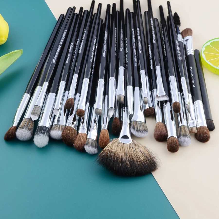 S series Pro Makeup brushes Powder fan foundation blusher highlight Make up brush Big size black handle synthetic hair Well made Z260408