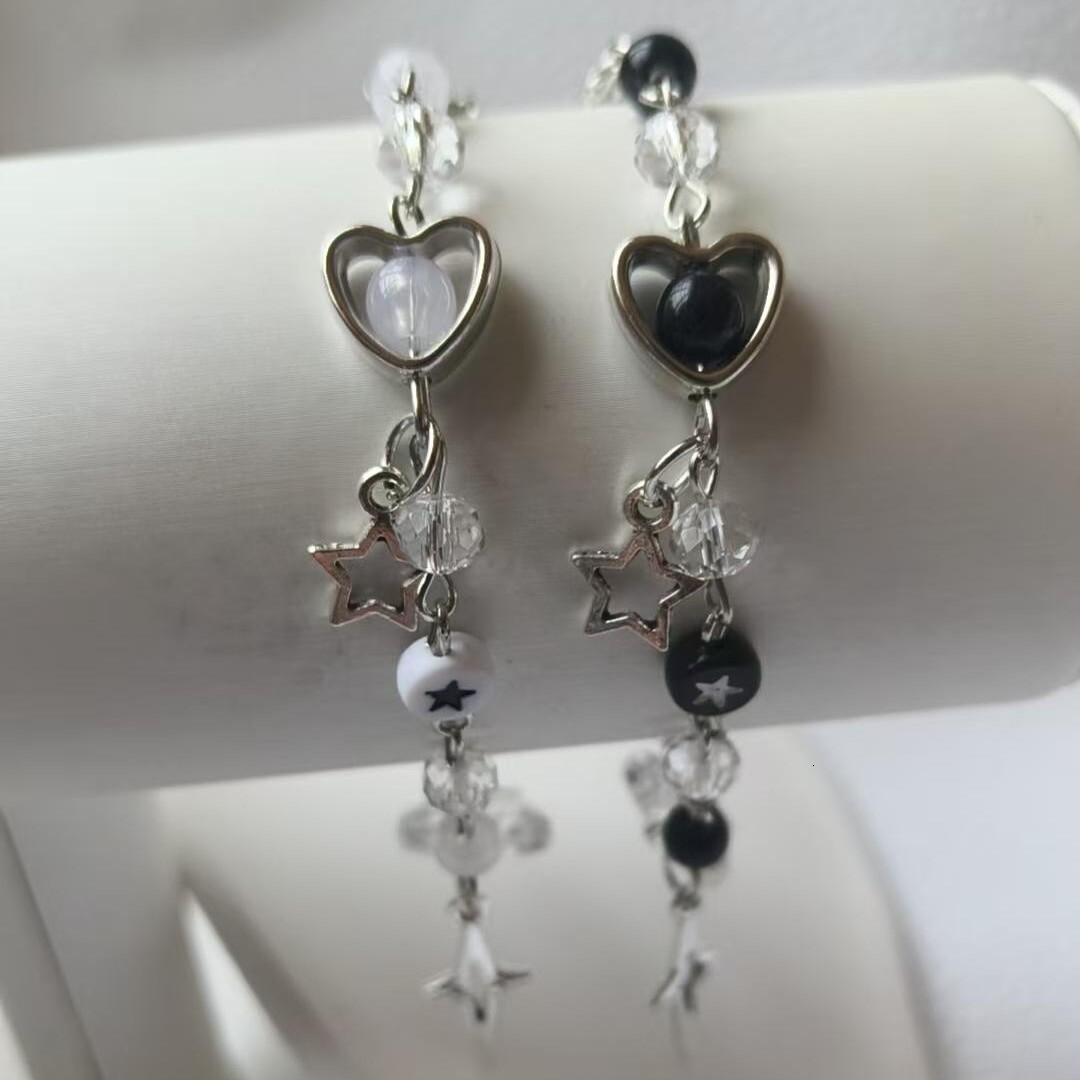 Designer Bracelet Five-pointed Star Couple Bracelet Punk Style Cool Girl Fashionable Design Connected Multi-functional Handmade Guitar Heart-shaped Br