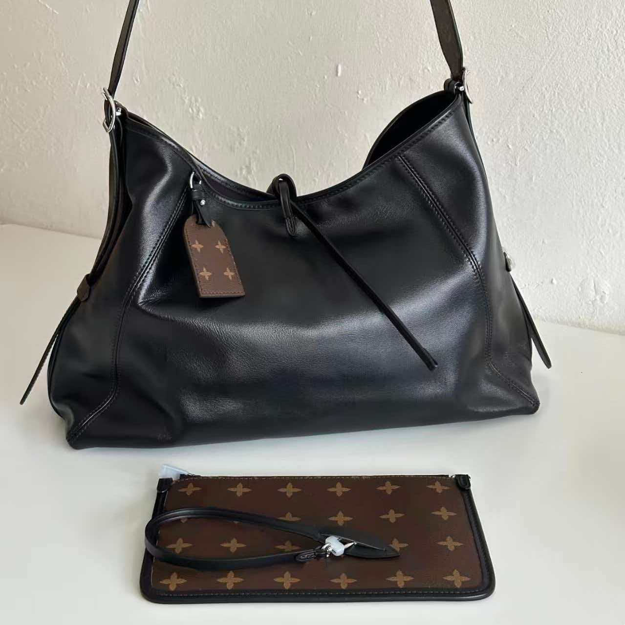 Designer Luxurious Cross-border Genuine Leather All-steel Black Warrior Carryall Dark Mother-and-daughter Tote Bag Shopping Bag Sheepskin Women's Bag