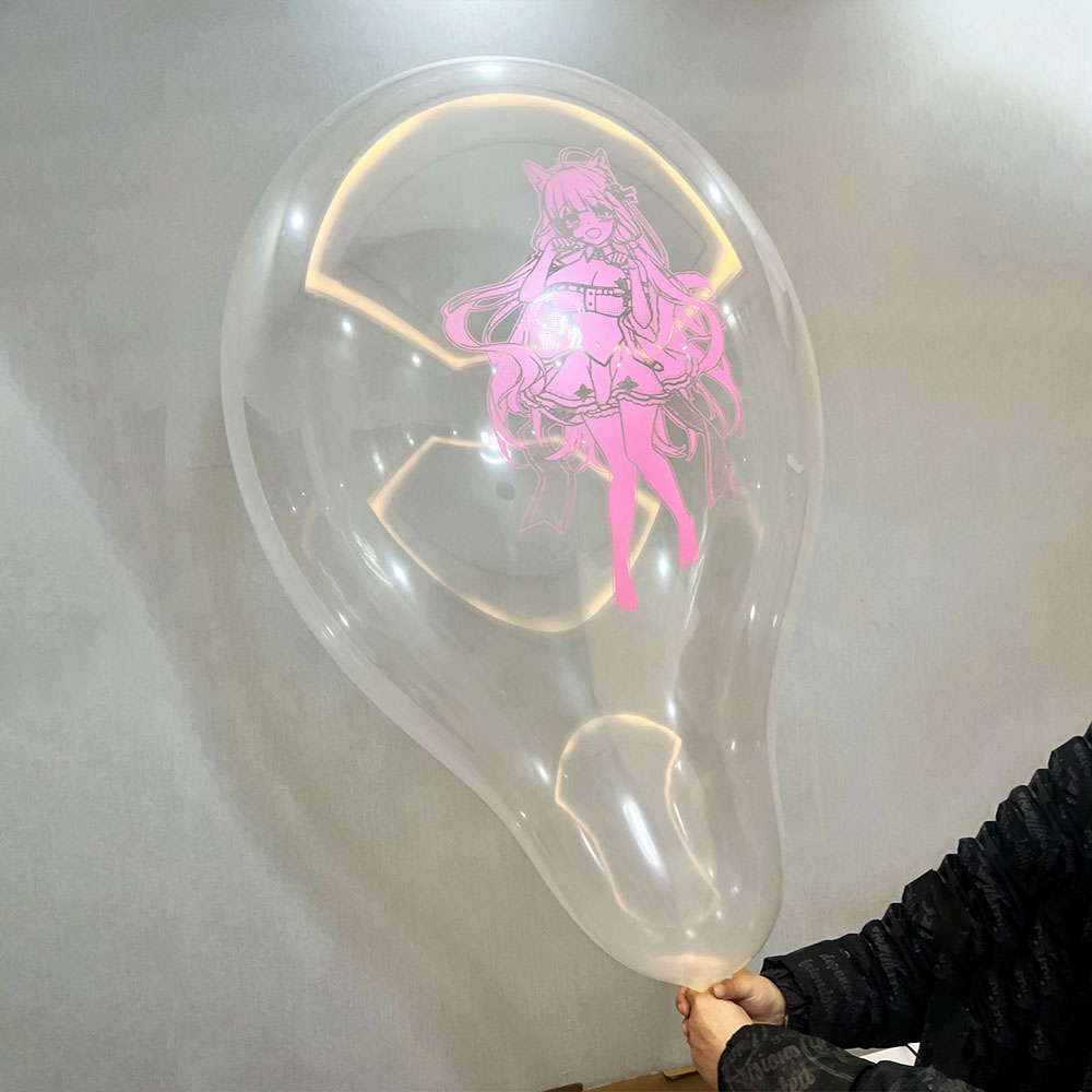 24-inch Large Long-Necked Transparent Crystal Latex Balloons, Thickened for Durability, Anti-Burst Design