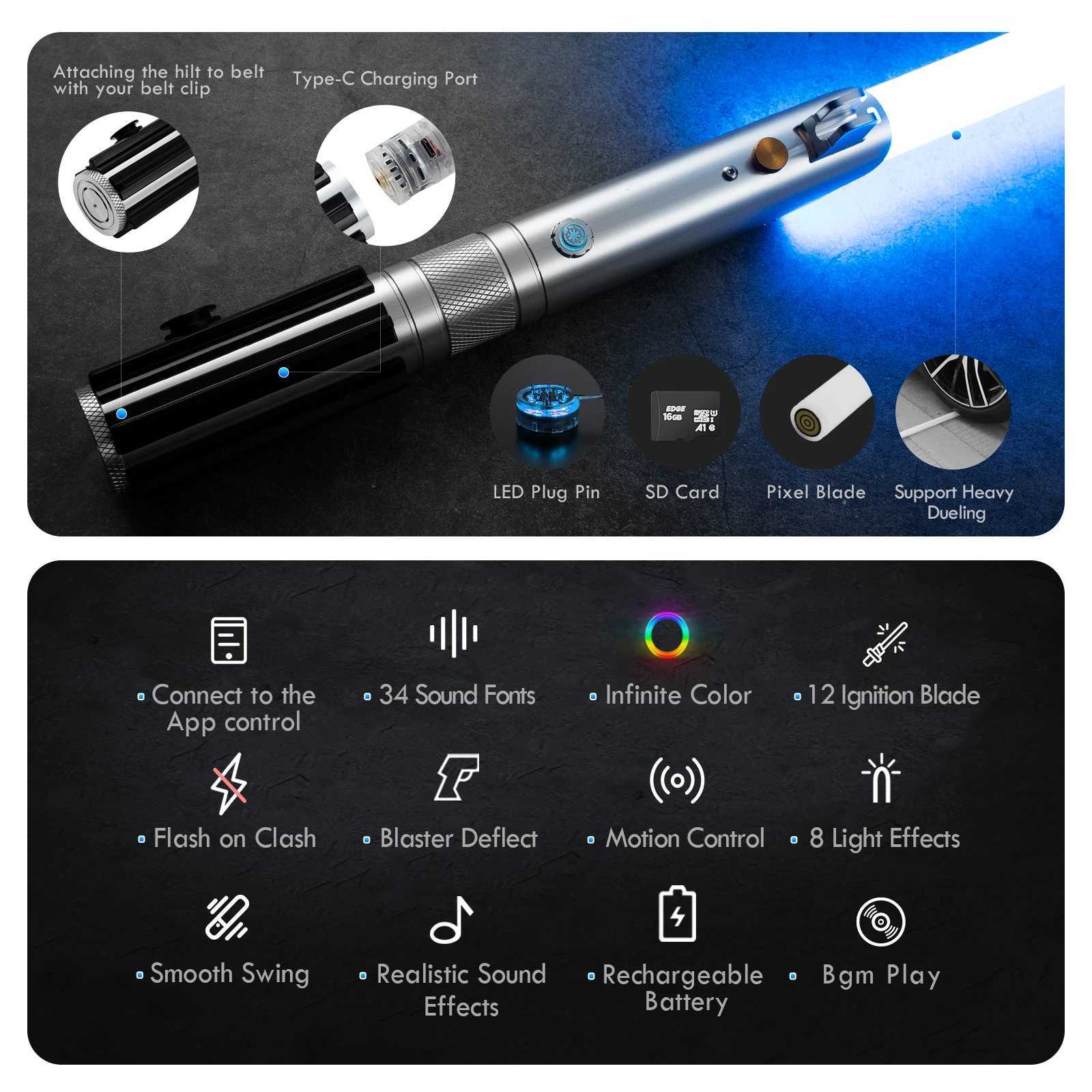Anakin Skywalker Lightsaber Xenopixel 30 Smooth Swing App Control Color Change C260408