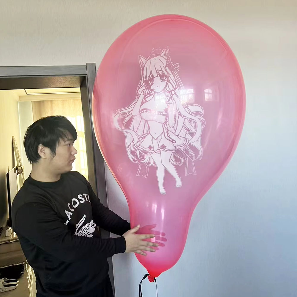 24-inch Large Long-Necked Transparent Crystal Latex Balloons, Thickened for Durability, Anti-Burst Design