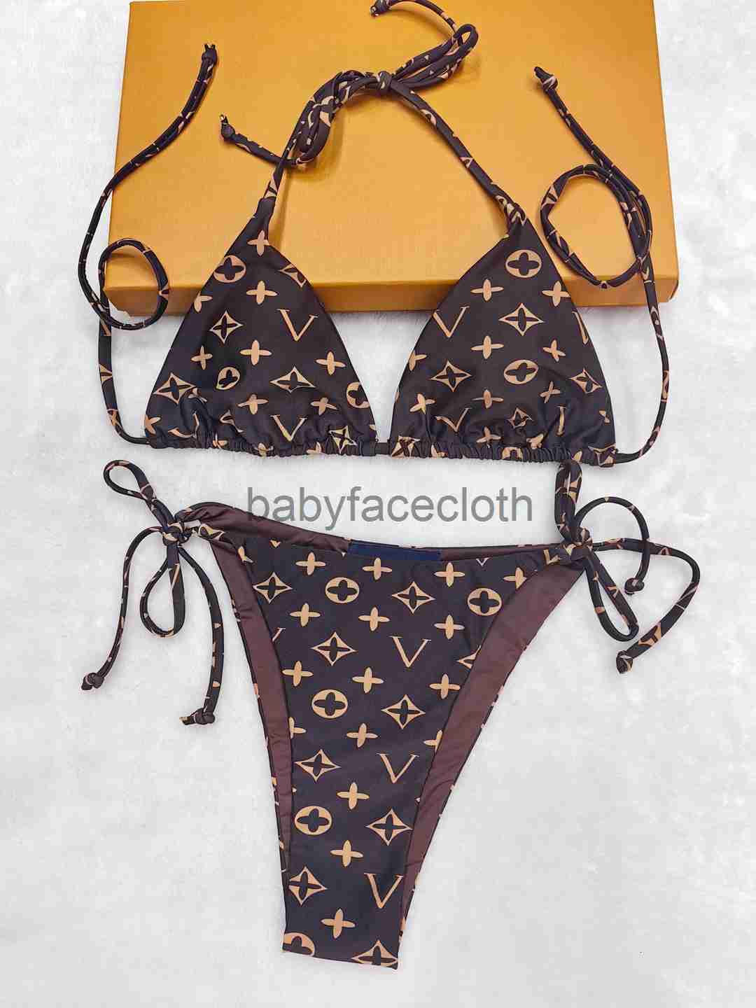 Womens lvs Bikinis Women Designer Sexy Bandeau Bikini Swimsuit Brazilian Set Maillot De Bain Femme Swim Wear louise swimsuits designer womens 421