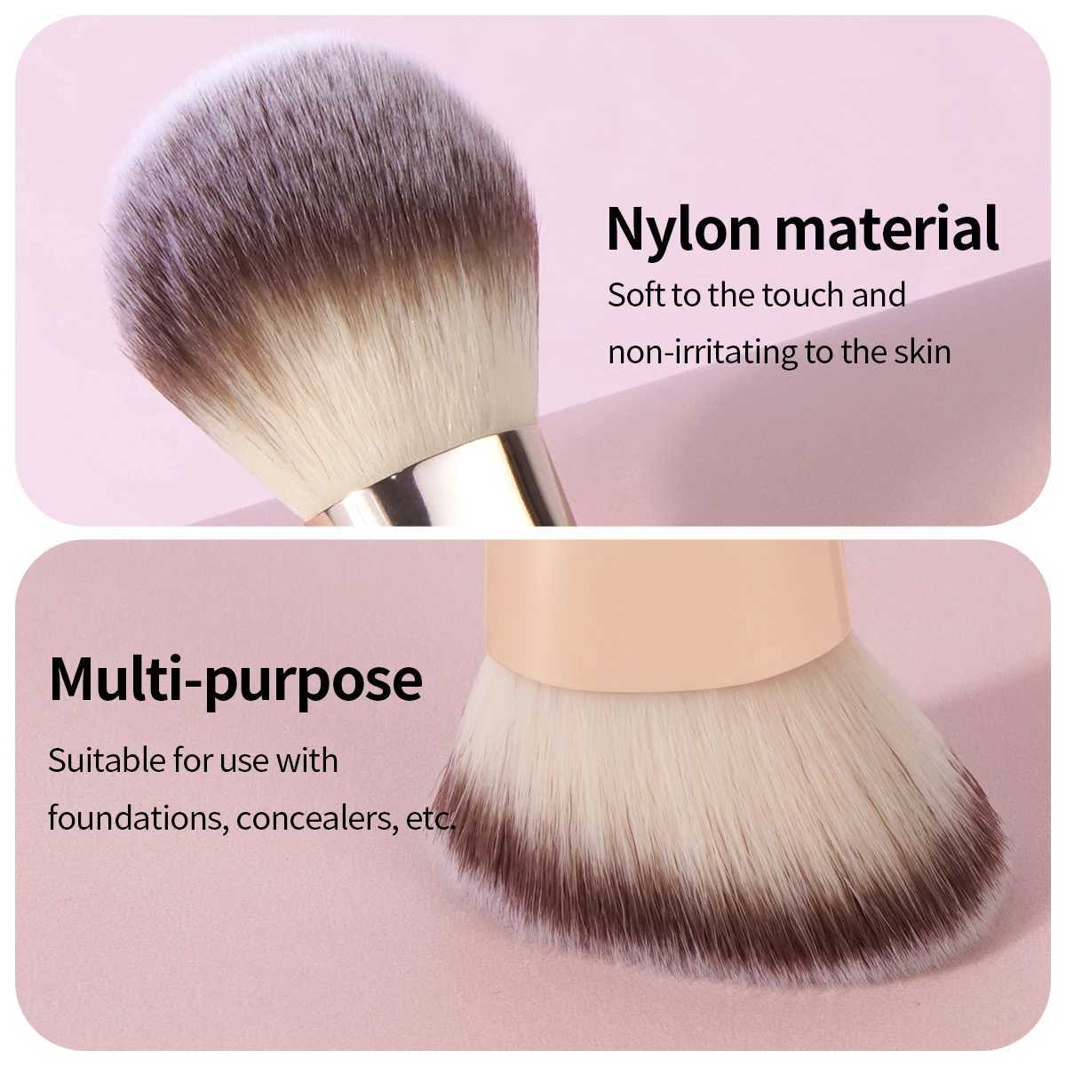 MAANGE Dual-end Makeup Brush for Foundation Powder Blush Contour Soft Dense Bristles Strong Powder Grabbing for Gifts Z260408