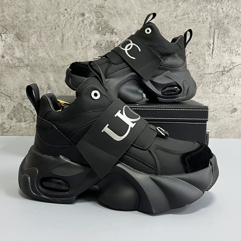Hots sale 2026 Men's Luxury Letter Print Chunky Platform Sneakers Fashion High Top Dad Shoes free shipping