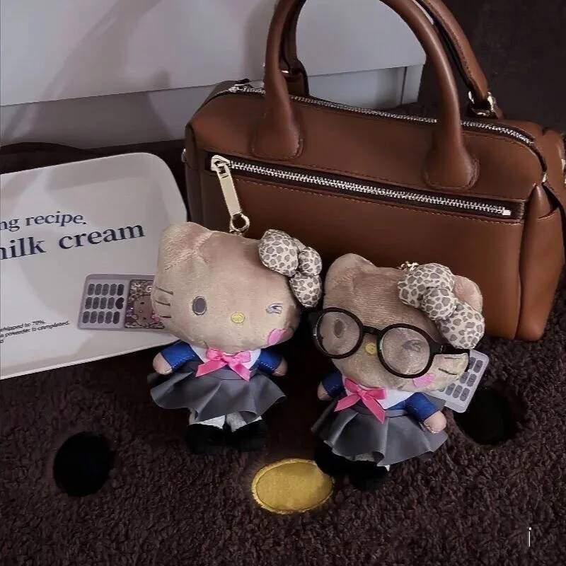 Kawaii Sanrio Hello Kitty Jk Uniform Cartoon Girl Glasses Exquisite Bag Cute Couple Backpack Keychain Doll Decor Gift - view 6