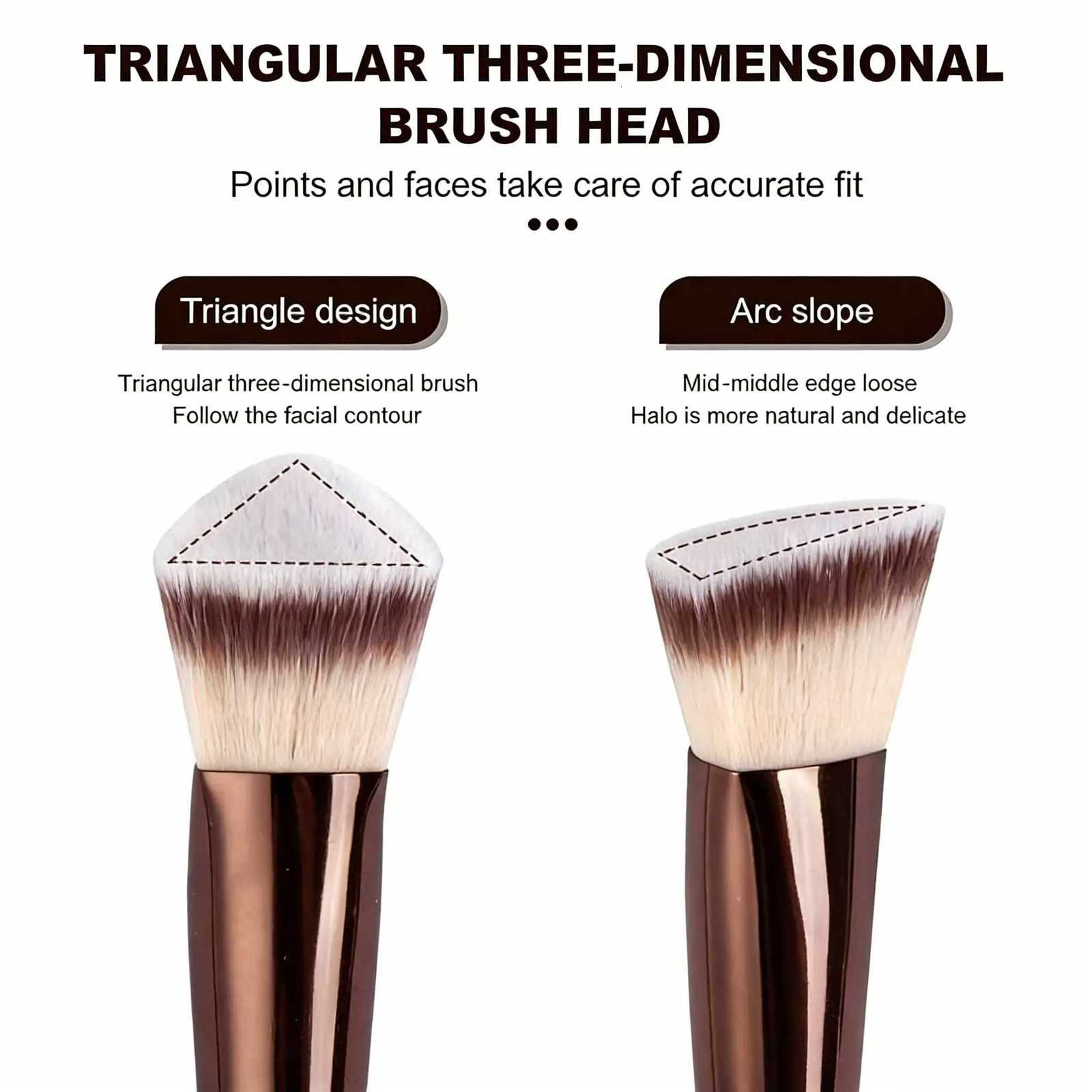 4/5Pcs Professional Facial Makeup Tools SetWith Facial Double-Ended Makeup Brush SetBevelTaper Foundation Brush Contour Brush Z260408