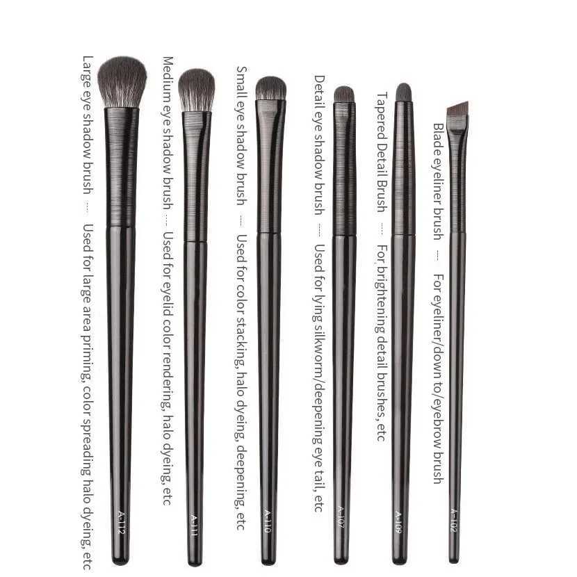 6PCS Eyes Makeup Brushes Set Professional Soft Contouring Eyeshadow Eyeliner Eyebrow Brush Women Facial Beauty Cosmetic Tool Z260408