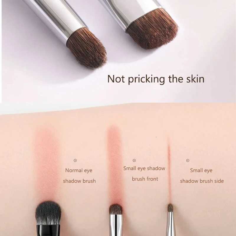 Small Angle Precise Detail Eyeshadow Brush Soft Horse Hair Eyelid Highlighter Lying Silkworm Brushes Eye Makeup Application Tool Z260408