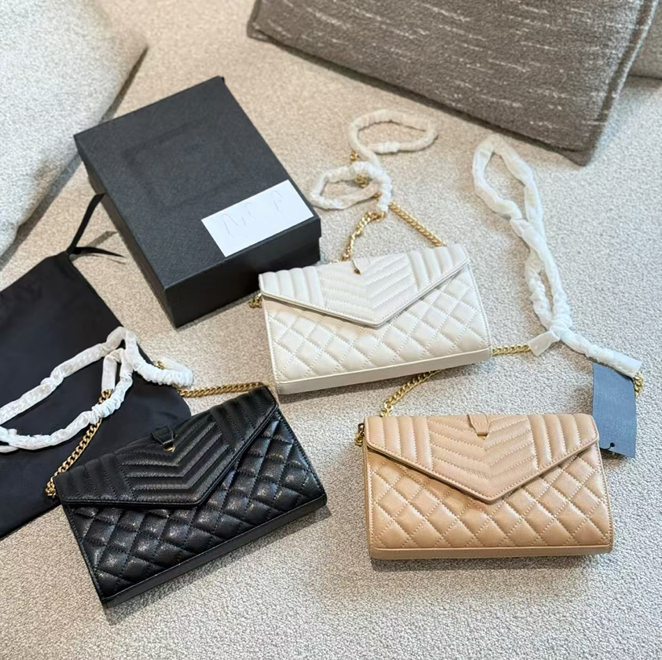 Envelope bag designer shoulder bags chain purse high quality clutch lady chain handbags card holder purse women cross body bag
