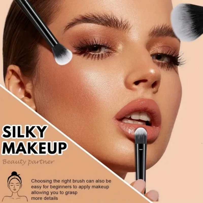 9pcs Multifunctional Black Makeup Brush Set With 1pc Beauty EggSoft Bristles for All Skin Types Alcohol-Free Cosmetic Brushes Z260408