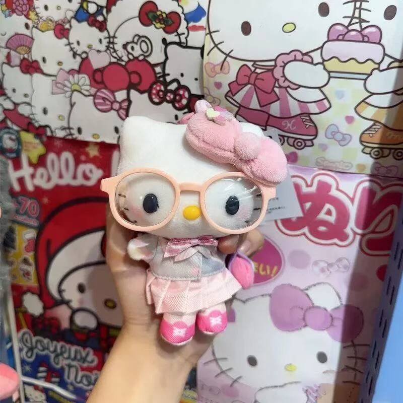 Kawaii Sanrio Hello Kitty Jk Uniform Cartoon Girl Glasses Exquisite Bag Cute Couple Backpack Keychain Doll Decor Gift - view 5