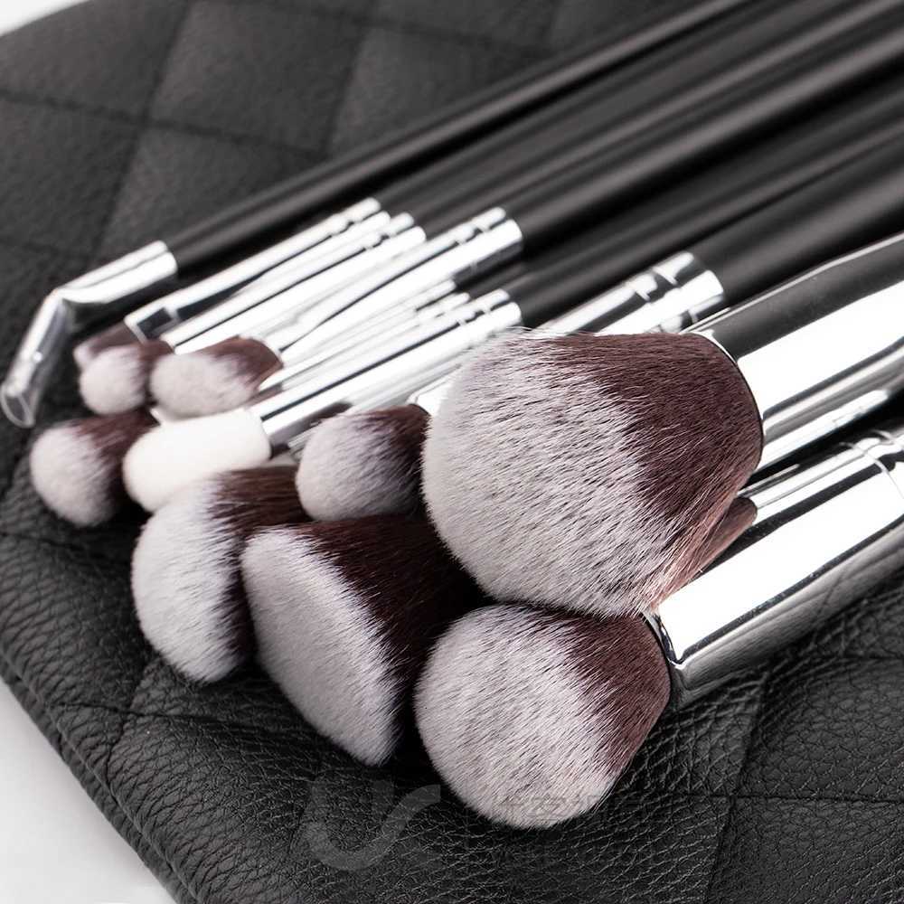 15pcs Professional Make-up Brushes Set Makeup Power Brush Make Up Beauty Tools Soft Synthetic Hair With Leather Case Z260408