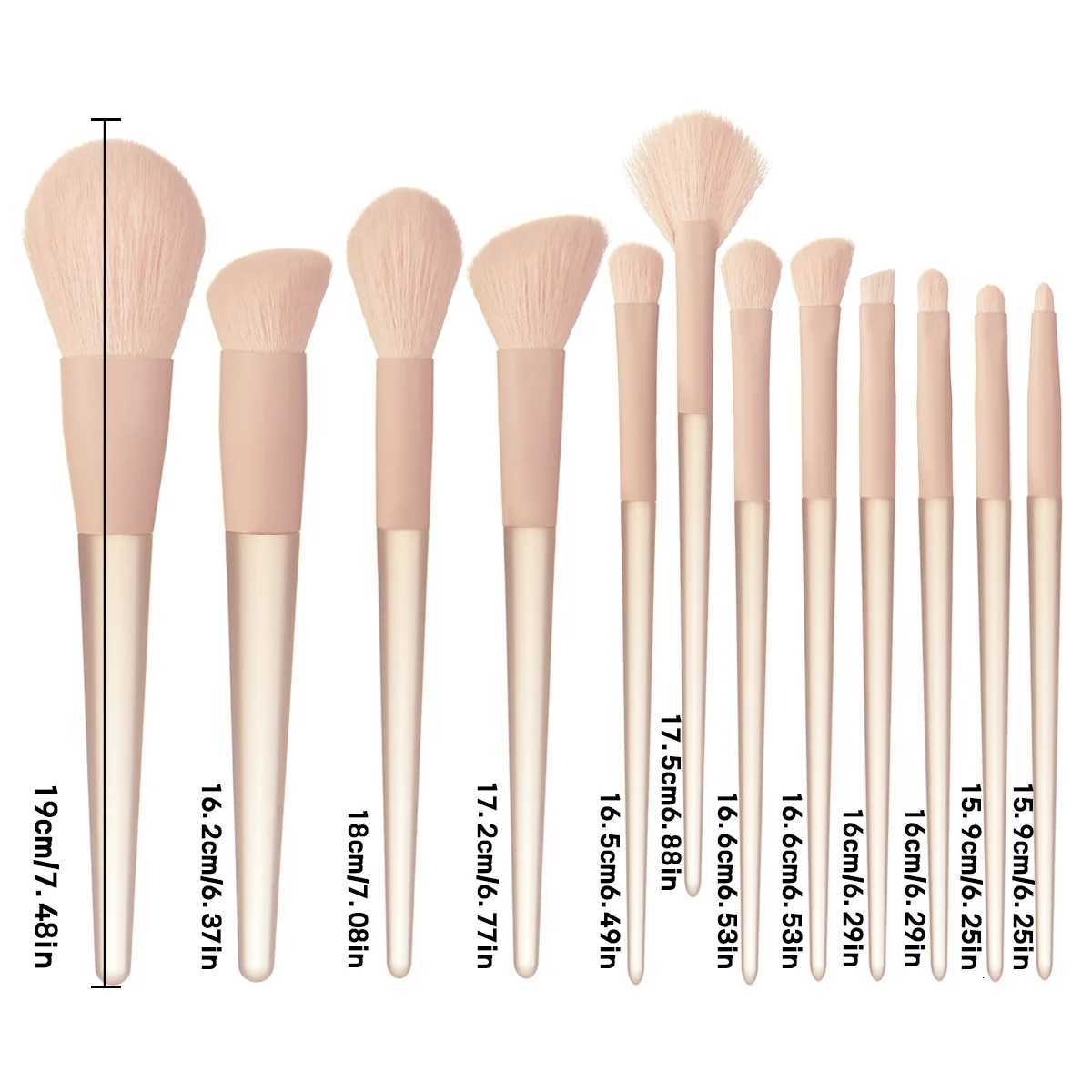 A 12-piece set of pink makeup brushes including powder foundation contouring and eyeshadow tools for makeup application Z260408