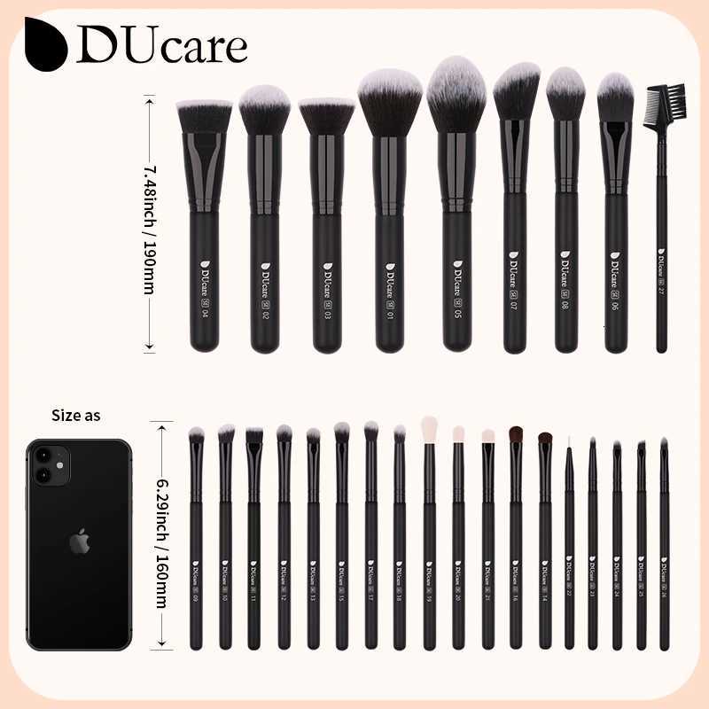 DUcare Black makeup brush Professional Makeup Eyeshadow Foundation Powder Soft Synthetic Hair Makeup Brushes brochas maquillaje Z260408